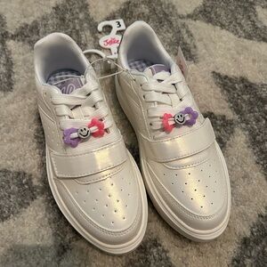 Girls Justice Low Court Beaded Sneakers NWT